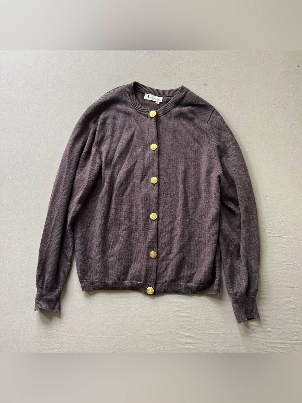 Vintage Aquascutum Scottish Wool knit cardigan